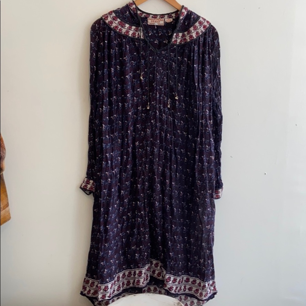 Reserved - 70s Vintage California Dream dress-L